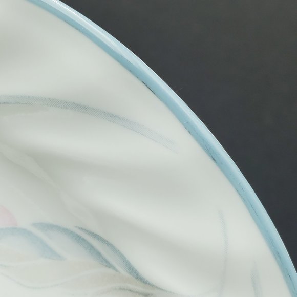 Corelle Pink Trio Salad Dessert Bread Plates White Swirl Plates Pastel Flowers - Picture 5 of 6